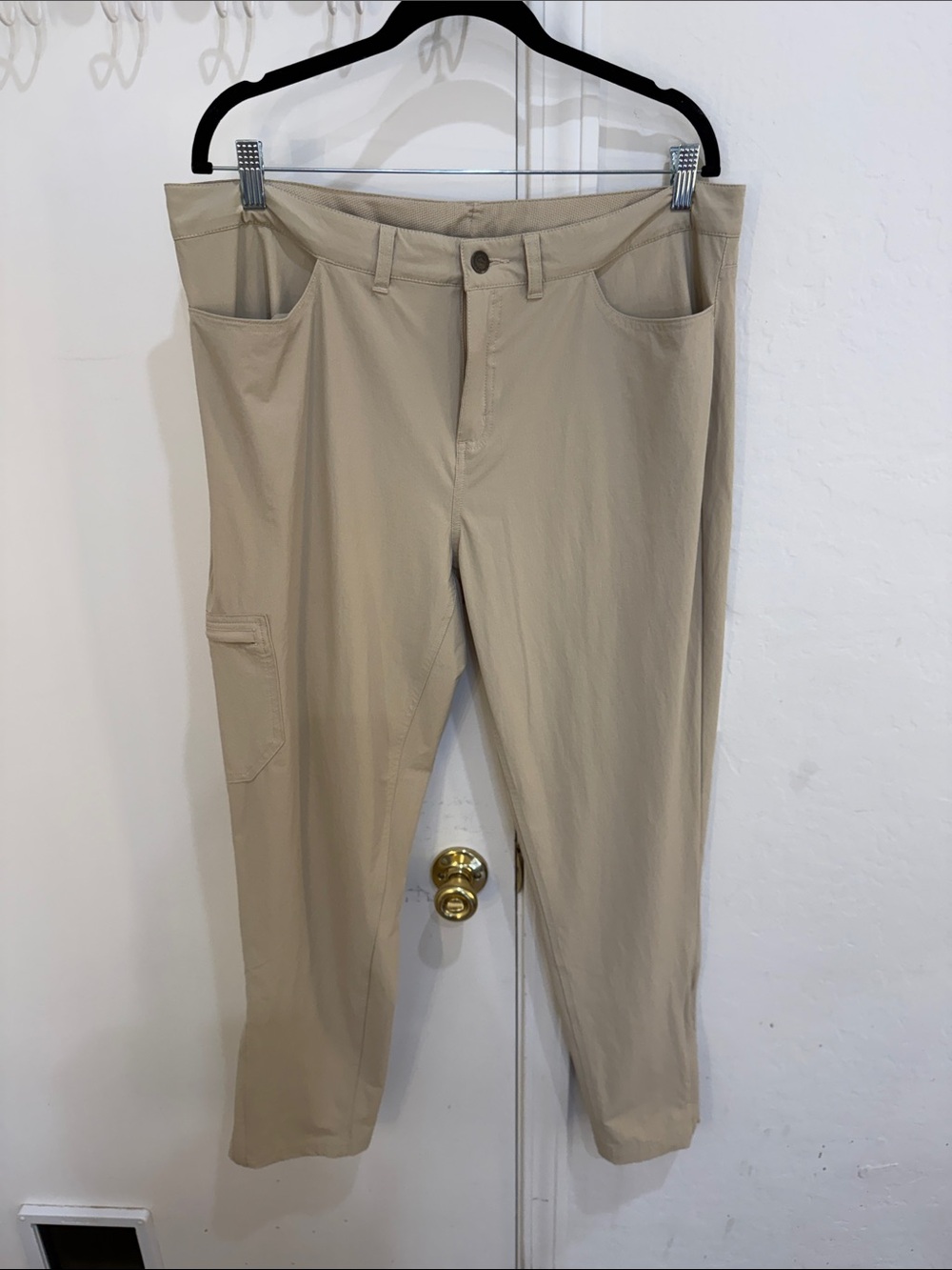 Patagonia Khaki Utility Track Pants with Side Pocket
